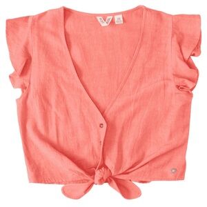 NWT Roxy Sweeter Kind Salmon Pink Top‎ Blouse Size XS